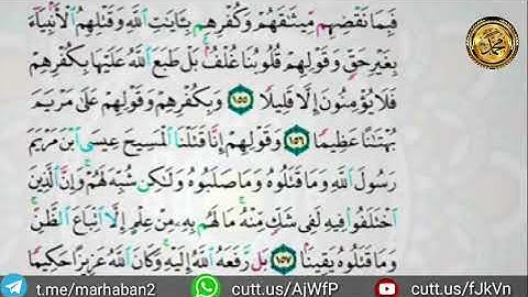 سورة النساء                                    {صفحة ١٠٣} من الأية ( ١٥٥) إلى الأية (١٦٢)