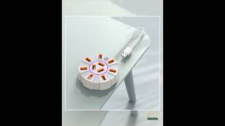 10-Port USB 2.0 Hub with RGB Lighting | 1-to-10 Splitter for Mouse/Keyboard/HDD | 5V 2A Type-C Po...