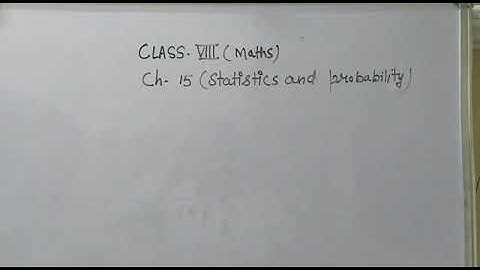 DAV Nahan class Vlll maths ch 15 statistics and probability part 5