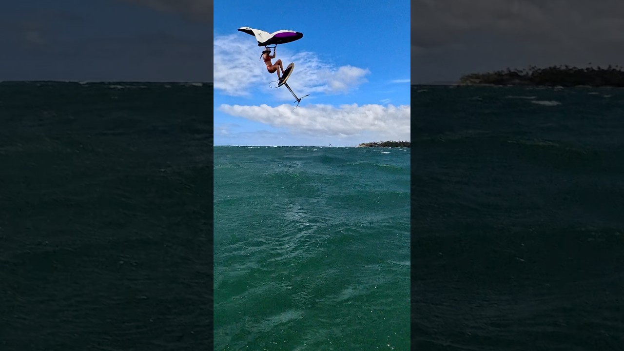 Jumping is so much fun ‍#wingfoil #jumping #maui #shorts