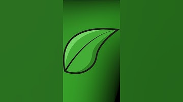 Adobe Illustrator Speed Art - Draw Simple Leaf Illustration #Shorts