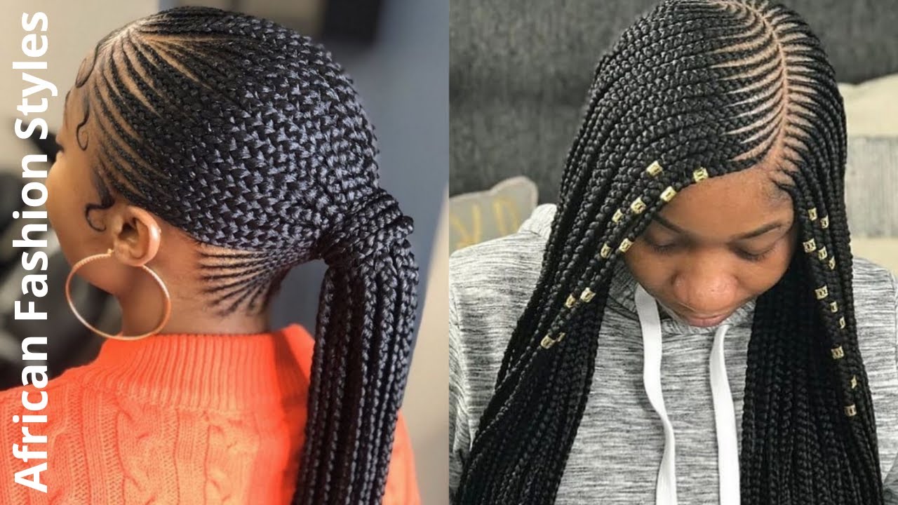 60+ Trending Ghana Braid Styles || New Ghana Braid (Feed-In Braid) Styles  For Stylish Ladies (2021) - YouTube