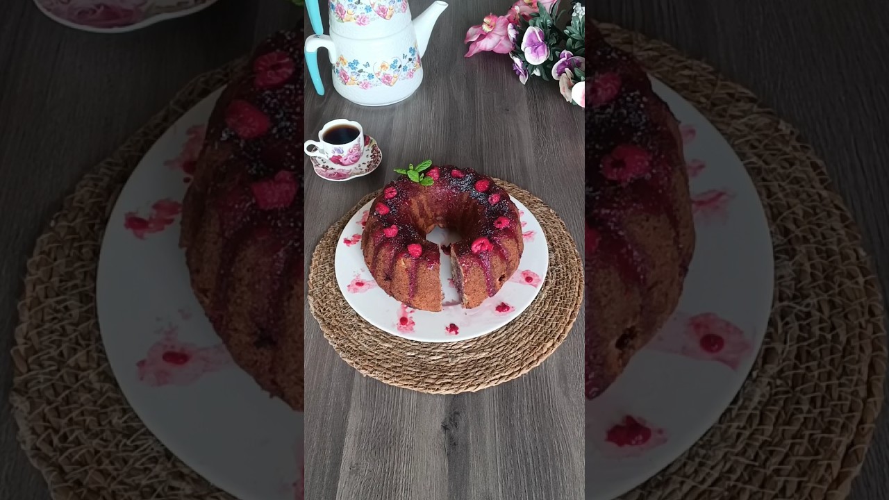 Nefis Frambuazlı Kek Tarifi #nefis #pratik #lezzetli  #youtubeshorts #tatlı #keşfet #kektarifleri