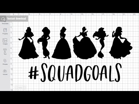 Princess Squadgoals Svg Free Cut Files for Scan n Cut Instant Download