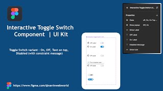 figma interactive toggle switch component | UI Kit