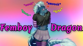 [Furry ASMR] Loving Kisses from a Femboy Dragon [3Dio]