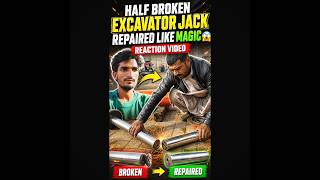 Excavator Hydraulic Jack Snapped in Half 😱 | Genius Repair Reaction 🔥 (Unbelievable Skill!) #shorts