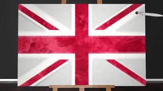 Kids Learn to Paint United kingdom Flag.