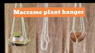 Diy Macrame plant hanger step by step tutorial/No tessle macrame plant hanger 