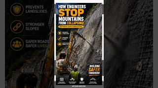 How Engineers Stop Mountains from Collapsing! ⛰️💥 Shotcrete Slope Stabilization #engineering #fyp