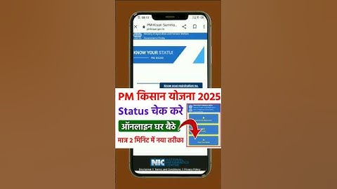 PM Kissan Status check online 2025 | pm kisan status check kaise kare #shorts