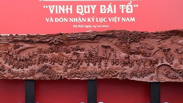 "Vinh quy bái tổ"– tác phẩm điêu khắc tranh gỗ liền khối lớn nhất Việt Nam | HANOITV