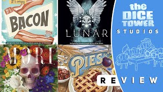 Four Trick Taking Game Reviews: Bacon, Lunar, Mori, Pies