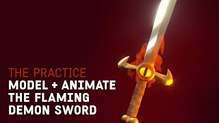 Model and Animate a Flaming Demon Sword in Cinema 4D // The Practice 215 screenshot 2