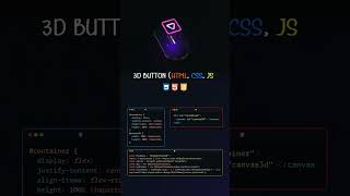 3D Button using HTML, CSS & JavaScript | Modern UI Animation 🔥