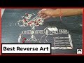 Matchstick scenery art in reverse  satisfying  must watch