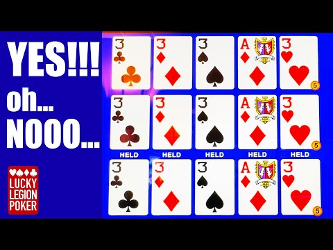 YESSS… oh no… Triple Play Video Poker ♦️ #LLPDailyGrind Jacks or Better