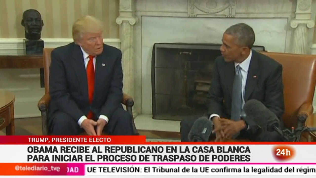 Declaración de Barack Obama y Donald Trump en La Casa Blanca - YouTube