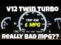 How BAD is Gas Mileage on a 500HP V12 Twin Turbo S600 Mercedes (it weighs 5000 lbs!)