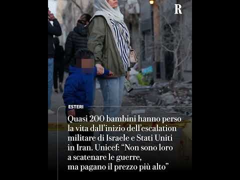 Unicef: “Quasi 200 bambini uccisi da inizio escalation militare”