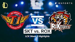 HIGHLIGHTS: SK Telecom T1 vs. ROX Tigers (2017 LCK Spring)