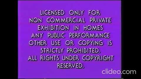 Paramount Warning Screens And The Classics Walt Disney Home Video 1986 Logo