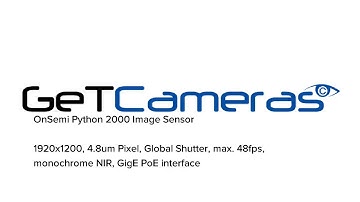 Vision Camera GigE with OnSemi Python 2000 sensor for industrial applications