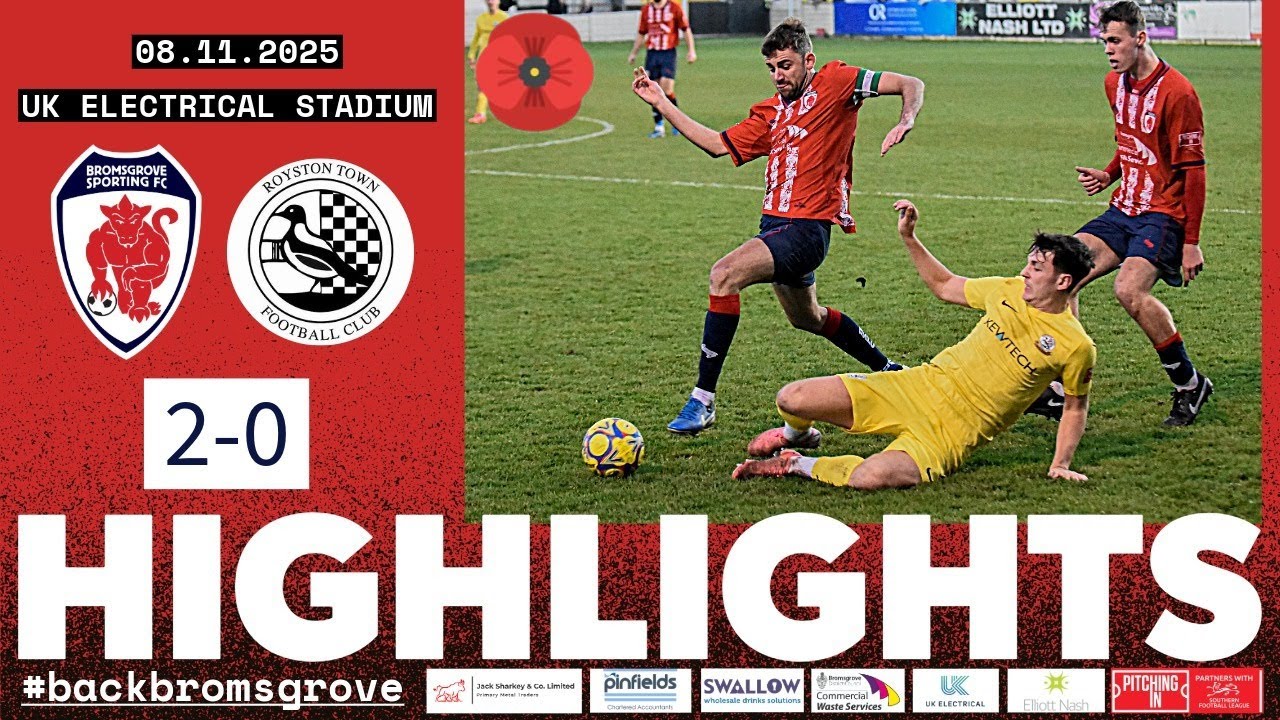 Sanches & Shaw secure Sporting victory | Bromsgrove Sporting 2-0 Royston Town