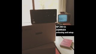 HP 290 G1 1QM91EA unboxing and setup.