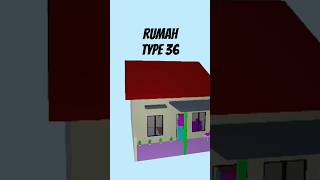 Desain rumah sederhana minimalis type 36 #shorts