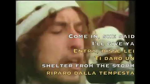 Bob Dylan - Shelter from the Storm - Live 1976 (Lyrics on Screen) (Traduzione Italiana)