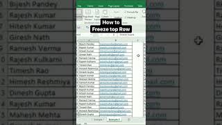 Freeze Excel Header