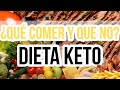 Alimentos PERMITIDOS y PROHIBIDOS en la DIETA CETOGÉNICA | DIETA KETO | DIETA BAJA en CARBOHIDRATOS