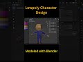 Blender Lowpoly Character Modeling - Jeans Guy #Shorts