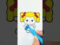 Baby girl coloring and painting page for little kids #coloring #painting #shortvideo