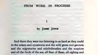 Finnegans Wake, "Mamalujo" Fragment (Audio): Transatlantic Review I.4, April 1924