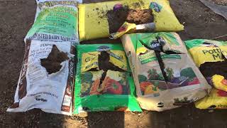 Difference between garden soil, raised bed soil, potting soil, top soil, seed starting mix.