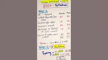 Junior assistant 5512 || Upsssc 2024 syllabus || Junior assistant syllabus # juniorassistant #upsssc
