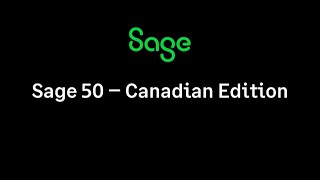 Sage 50 Canada Trial - Using the inventory functions