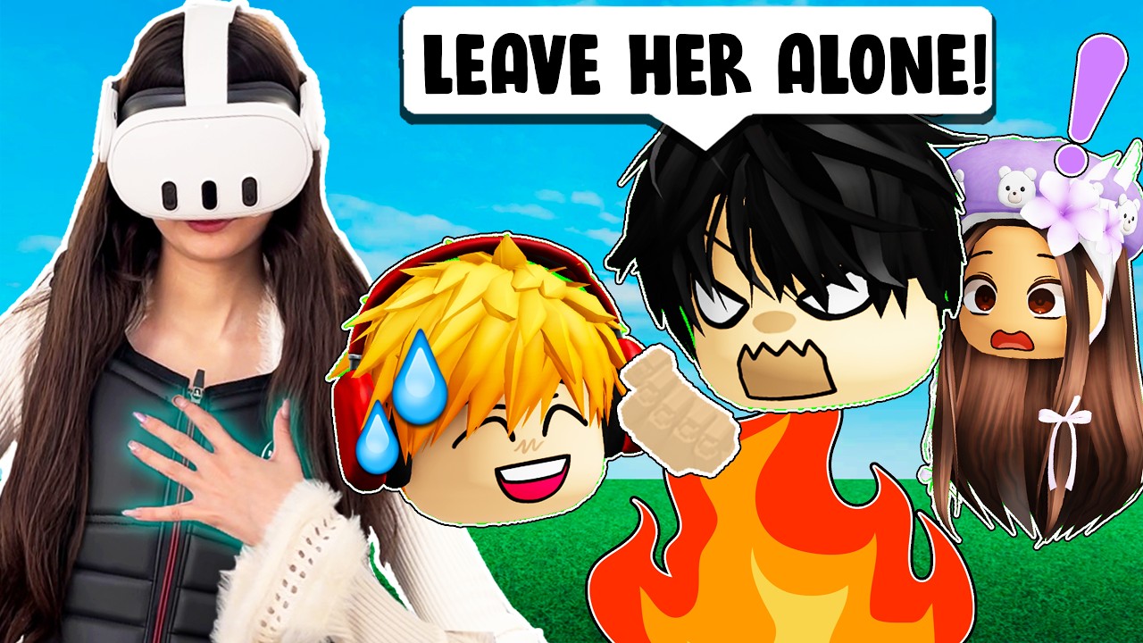 My HATER Protected Me While I WEAR a HAPTIC SUIT In Roblox VR!