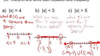 1 6 Solving Absolute Value Equations and Inequalities