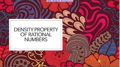 Density Property of Rational Numbers
