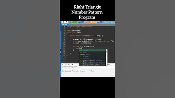 Right Triangle Number Pattern Program in Java. #coding #freshers  #javaprogramming #interview