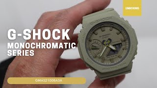 Unboxing G-Shock monochromatic GMAS2100BA-3A