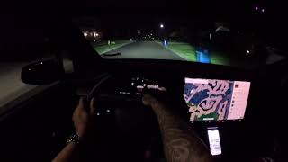 2024 TESLA MODEL X LATE NIGHT DRIVE TO TACO BELL POV