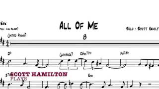 Scott Hamilton plays : All Of Me (Solo transcription) chords
