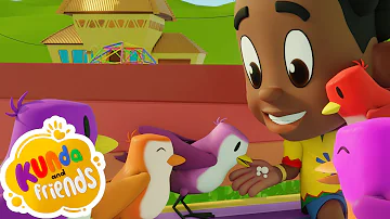 Five Little Birds | Nursery Rhymes | Kids Cartoons | Learning Videos For Kids | Kunda & Friends