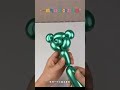 A balloon is used as a bear holding a stick#Balloon Tutorial#diy by hand#Creative