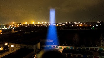 Sipik SK68 Beamshot - Outdoors test convex lens flashlight - DealExtreme