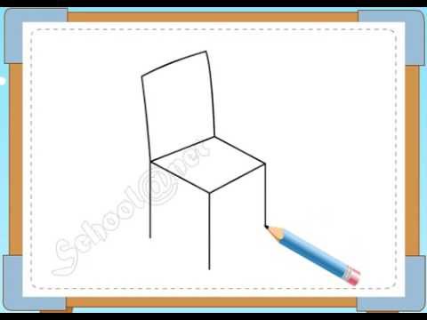 Cách vẽ cái ghế đơn giản  Hướng dẫn vẽ ghế tựa bằng bút chì  Draw a chair  step by step  YouTube